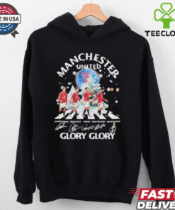 Official Manchester United Glory Glory Merry Christmas 2024 Signatures Shirt