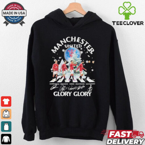 Official Manchester United Glory Glory Merry Christmas 2024 Signatures Shirt