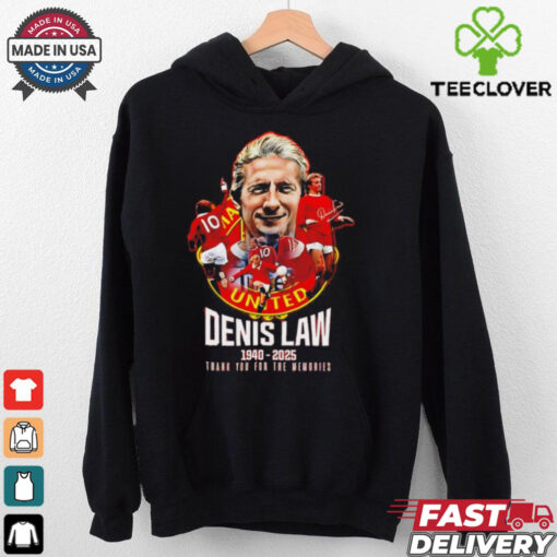 Official Manchester United Legendary Denis Law 1940 2025 Thank You for the Memories shirt