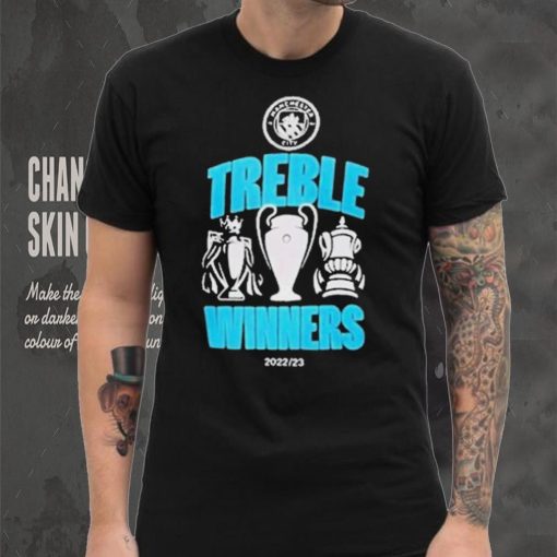 Official Manchester city treble winners 2023 T shirt