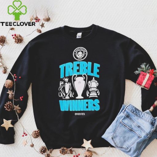 Official Manchester city treble winners 2023 T shirt