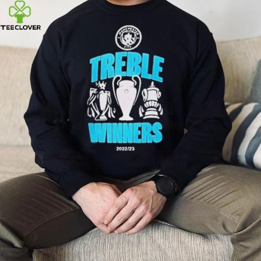 Official Manchester city treble winners 2023 T shirt