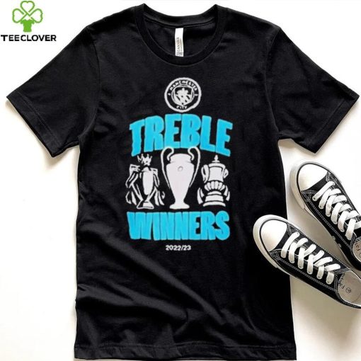 Official Manchester city treble winners 2023 T shirt