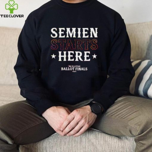Official Marcus Semien Texas Rangers Starts Here 2024 All Star Ballot Finals Shirt