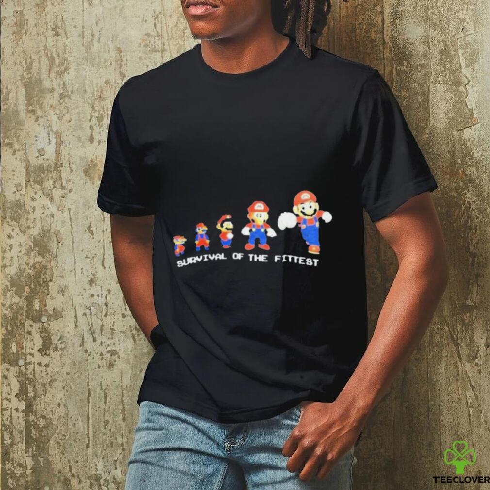 Official Mario Survival Of The Fittest T Shirt Official Mario Survival Of The Fittest T Shirt
