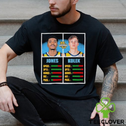 Official Marquette Kam Jones & Tyler Kolek Player Index T hoodie, sweater, longsleeve, shirt v-neck, t-shirt