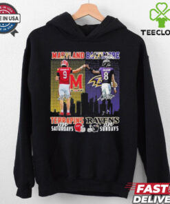 Official Maryland Terrapins On Saturdays Baltimore Ravens On Sundays T Shirt