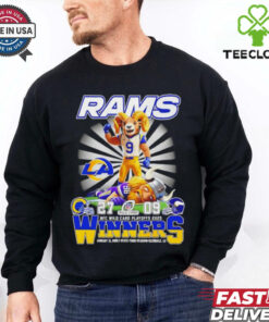 Official Mascots Los Angeles Rams vs Minnesota Vikings NFC Wild Card Playoffs 2025 Winners State Farm Stadium Shirt featuring team mascots and commemorative design celebrating the Rams and Vikings' playoff showdown at State Farm Stadium.
