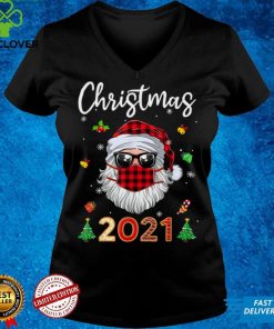 Official Matching Family Christmas 2021 Plaid Mask Rudolph Santa Sweater Shirt