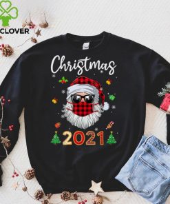 Official Matching Family Christmas 2021 Plaid Mask Rudolph Santa Sweater Shirt