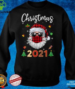 Official Matching Family Christmas 2021 Plaid Mask Rudolph Santa Sweater Shirt