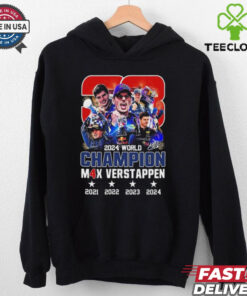 Official Max Verstappen Car Number 33 World Champion 2024 Signature Shirt