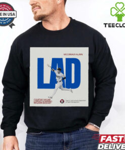 Official McCormack Alumni Courtney Moore Lorenzo Sciarrino Benjamin Bushart Los Angeles Dodgers Poster t shirt