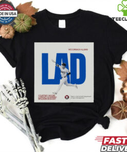 Official McCormack Alumni Courtney Moore Lorenzo Sciarrino Benjamin Bushart Los Angeles Dodgers Poster t shirt