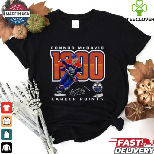 Official McDavid Edmonton Oilers 1,000 Career Points Shirt