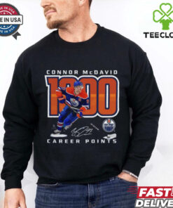 Official McDavid Edmonton Oilers 1,000 Career Points Shirt