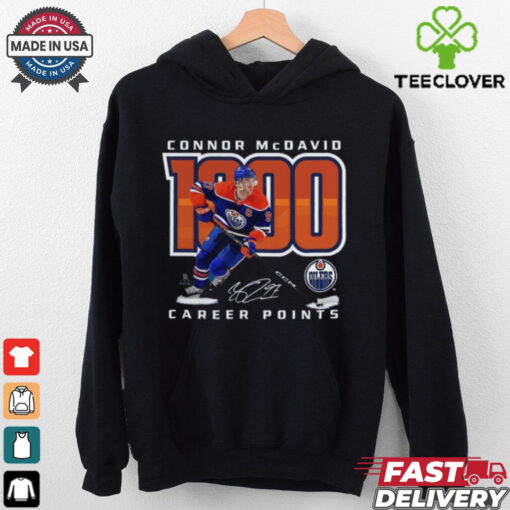 Official McDavid Edmonton Oilers 1,000 Career Points Shirt