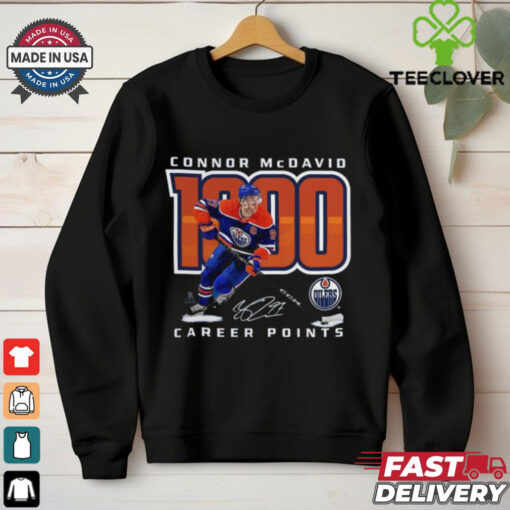 Official McDavid Edmonton Oilers 1,000 Career Points Shirt