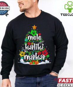 Official Mele Kalikimaka Tropical Christmas Hawaiian Santa Xmas Tree Christmas 2024 T shirt