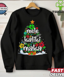 Official Mele Kalikimaka Tropical Christmas Hawaiian Santa Xmas Tree Christmas 2024 T shirt