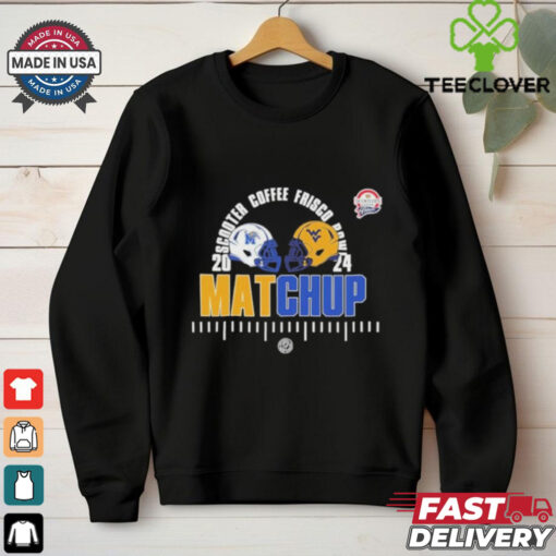 Official Memphis Tigers vs West Virginia Mountaineers 2024 Scooter’s Coffee Frisco Bowl On Matchup shirt