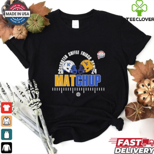 Official Memphis Tigers vs West Virginia Mountaineers 2024 Scooter’s Coffee Frisco Bowl On Matchup shirt