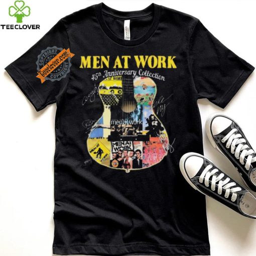 Official Men At Work Band 45th Anniversary Collection Signatures shirt