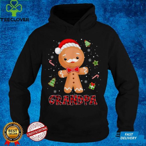 Official Mens Gingerbread Grandpa Buffalo Plaid Christmas Shirt Papa Sweater Shirt