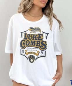 Official Men’s Luke Combs x Milwaukee Brewers Heather Gray Graphic Shirt