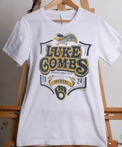 Official Men’s Luke Combs x Milwaukee Brewers Heather Gray Graphic Shirt