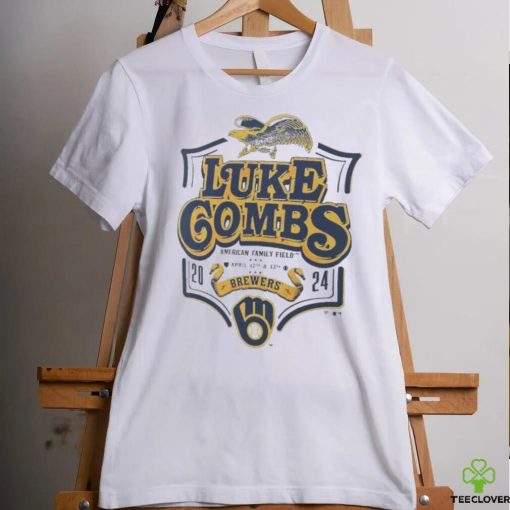 Official Men’s Luke Combs x Milwaukee Brewers Heather Gray Graphic Shirt