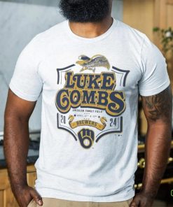 Official Men’s Luke Combs x Milwaukee Brewers Heather Gray Graphic Shirt