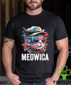 Official Meowica 4th of July Cat American Flag America USA Shirt