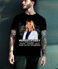 Official Meredith Grey Ellen Pompeo 2005 2023 thank you for the memories signature hoodie, sweater, longsleeve, shirt v-neck, t-shirt