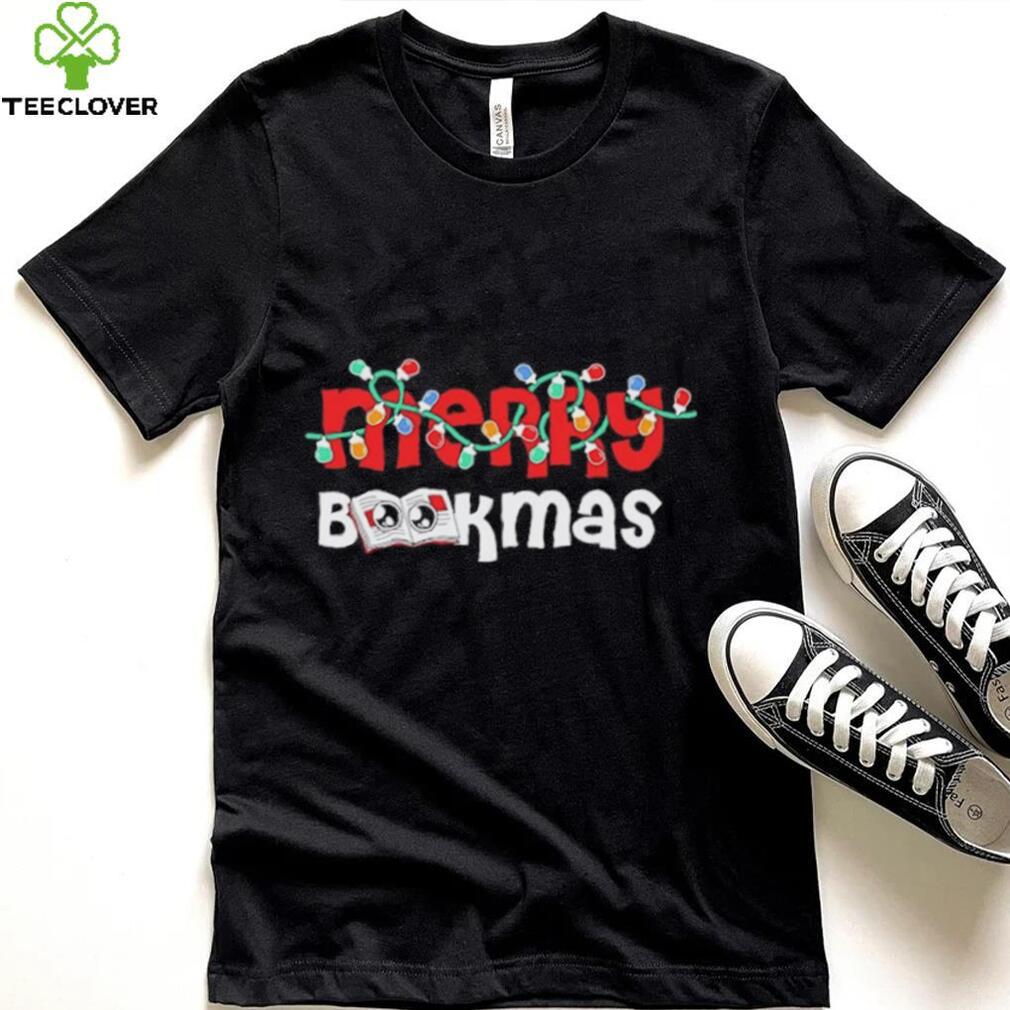 Official Merry Bookmas Book And Christmas Shirt Official Merry Bookmas Book And Christmas Shirt