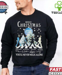 Official Merry Christmas Abbey Road You’ll Never Walk Alone T Shirt