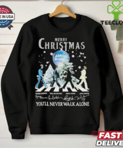 Official Merry Christmas Abbey Road You’ll Never Walk Alone T Shirt