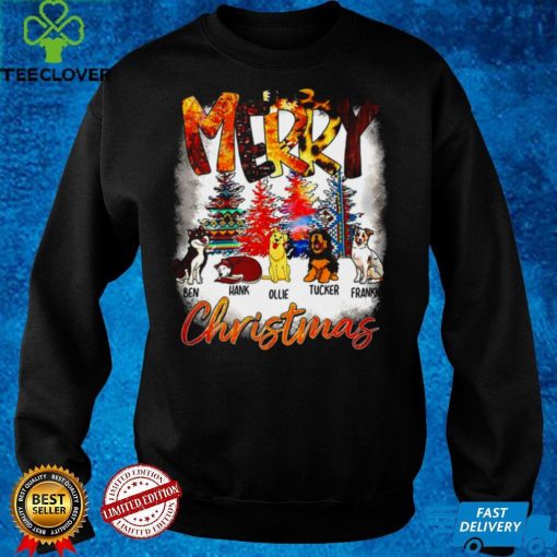 Official Merry Christmas Colorful Brocade Background Custom Dog Image And Name Shirt hoodie, Sweater