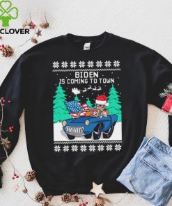 Official Merry Christmas Joe Biden Is Coming To Town Ugly sweater Christmas shirt