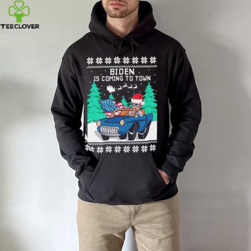 Official Merry Christmas Joe Biden Is Coming To Town Ugly sweater Christmas shirt