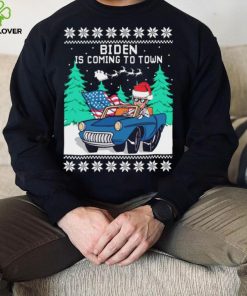 Official Merry Christmas Joe Biden Is Coming To Town Ugly sweater Christmas shirt