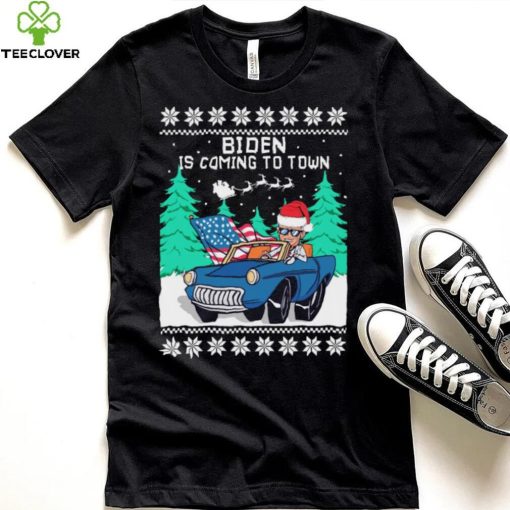 Official Merry Christmas Joe Biden Is Coming To Town Ugly sweater Christmas shirt
