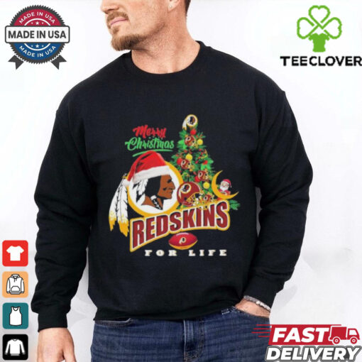 Official Merry Christmas Redskins For Life Shirt