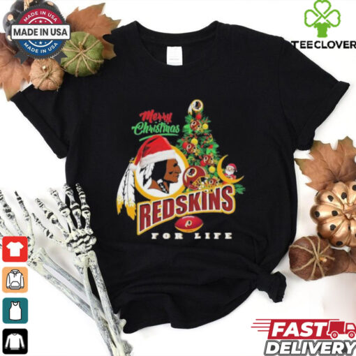Official Merry Christmas Redskins For Life Shirt