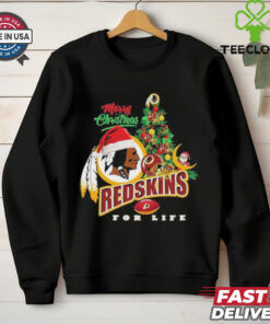 Official Merry Christmas Redskins For Life Shirt