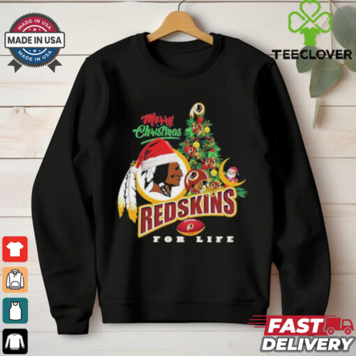 Official Merry Christmas Redskins For Life Shirt