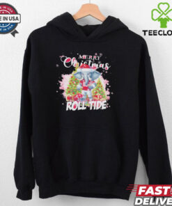 Official Merry Christmas Roll Alabama Crimson Tide Mascot Sweatshirt
