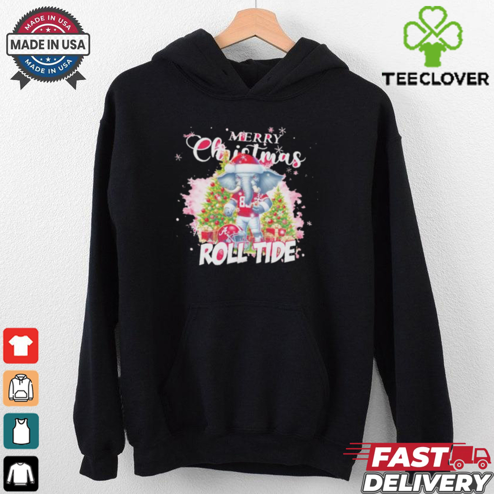 Official Merry Christmas Roll Alabama Crimson Tide Mascot Sweatshirt Official Merry Christmas Roll Alabama Crimson Tide Mascot Sweatshirt