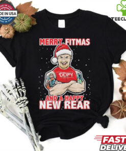 Official Merry Fitmas And A Happy New Rear 2024 T shirt