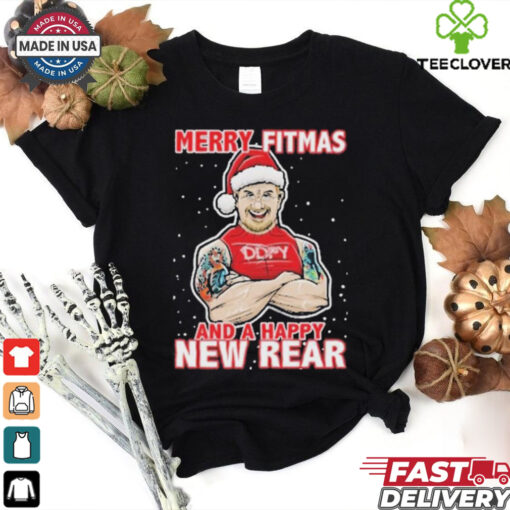 Official Merry Fitmas And A Happy New Rear 2024 T shirt